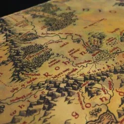 EXVEGA Lord Of The Rings Middle Earth Map Mousepad XXL 90x40
