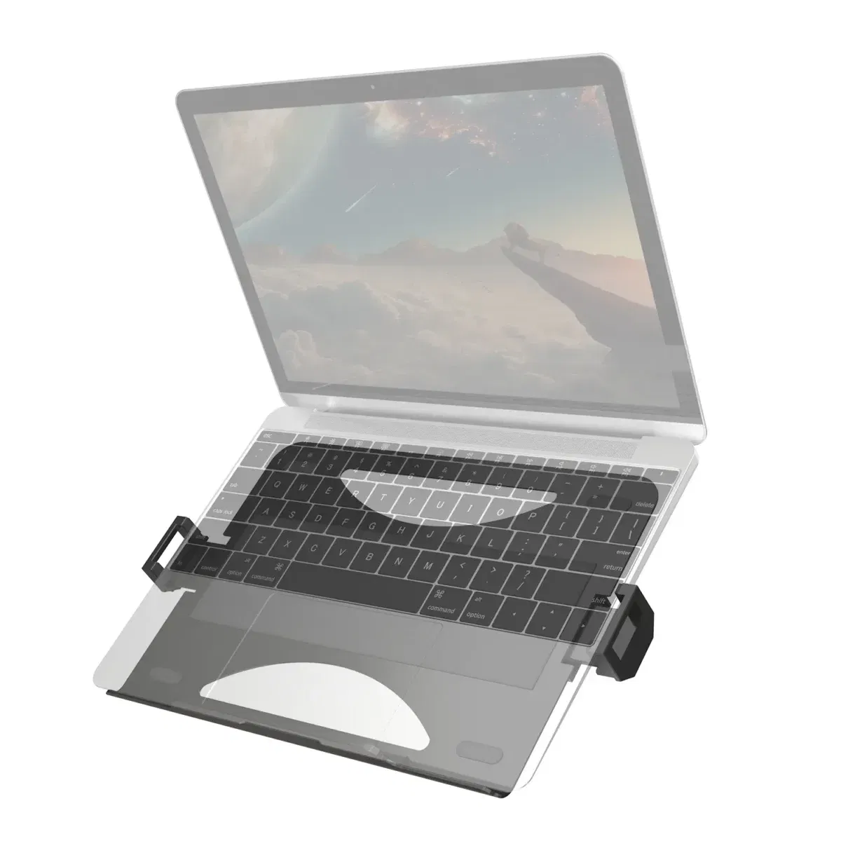 EXVEGA Ayarlanabilir Aliminyum Laptop Standı Vesa Bağlantılı Monitör Kolu Uyumlu EX789 - Görsel 4