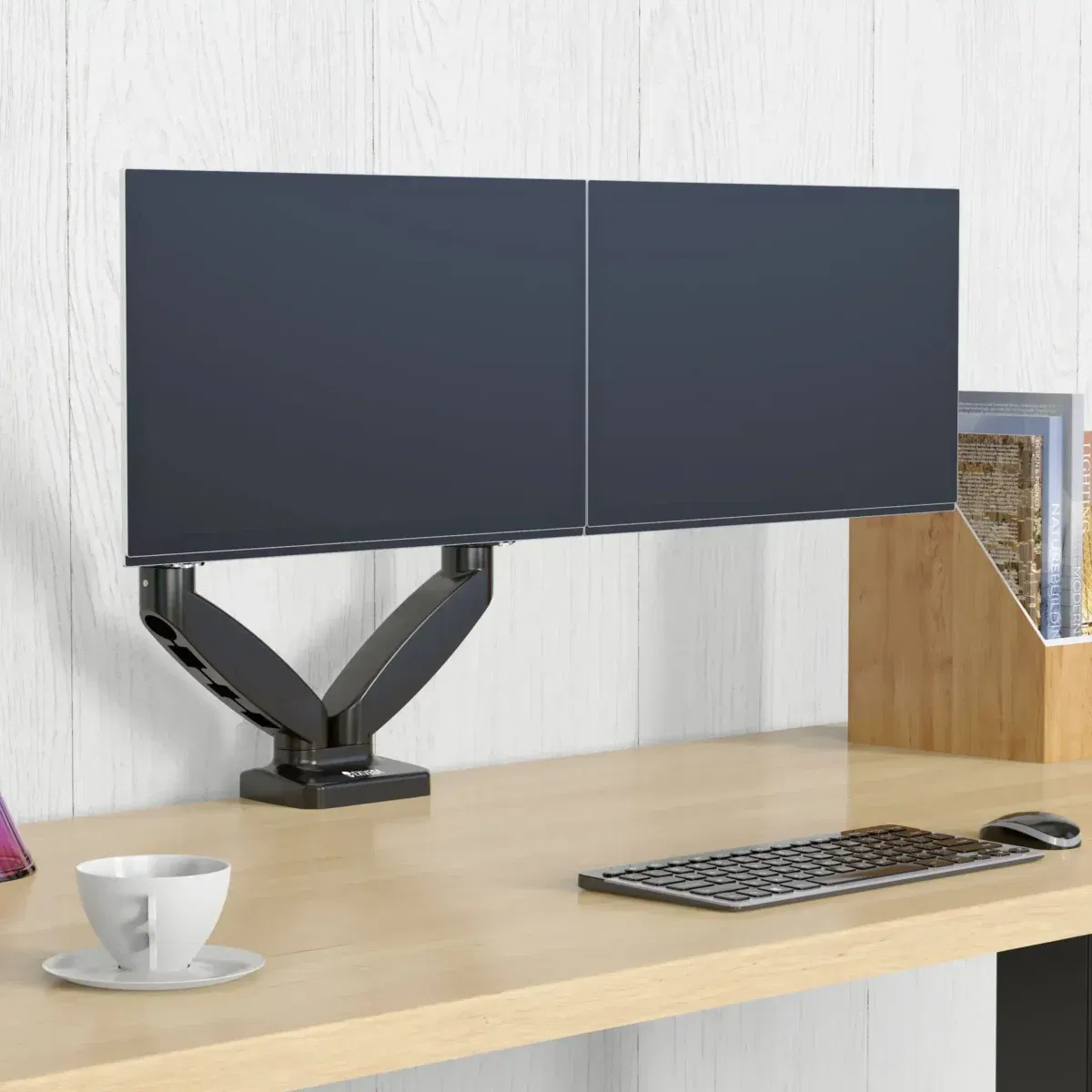 EXVEGA Amortisörlü İkili Monitör Kolu 15-27" - Görsel 5
