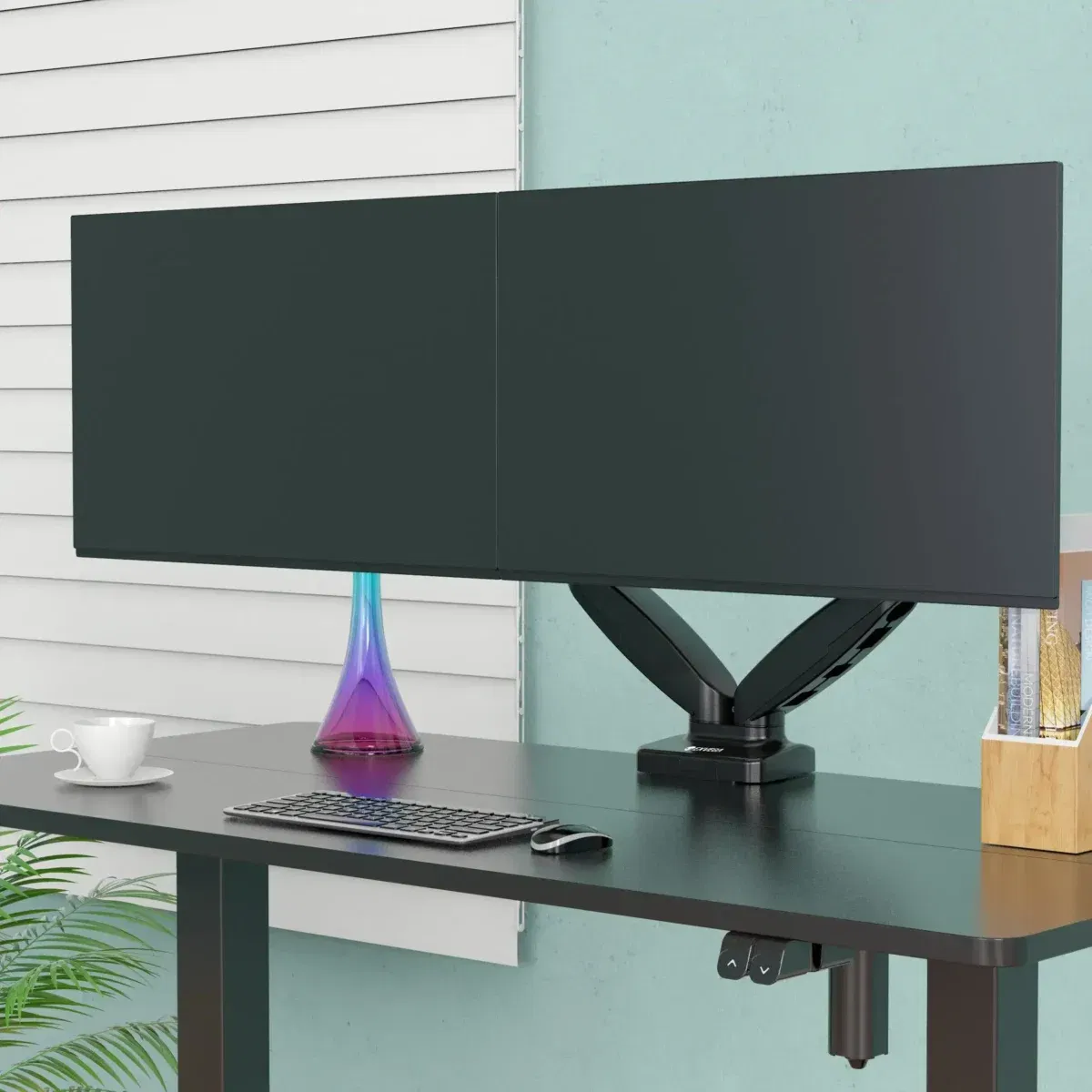 EXVEGA Amortisörlü İkili Monitör Kolu 15-27" - Görsel 6